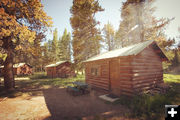 10 Rustic log guest cabins. Photo by Big Sandy Lodge.