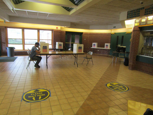 Voting stations. Photo by Dawn Ballou, Pinedale Online.