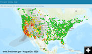 Smoke map. Photo by AirNow.gov.