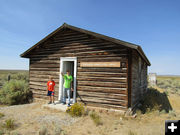 In front of the historic schoolhouse. Photo by Dawn Ballou, Pinedale Online.