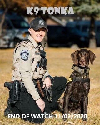 Deputy Mansur and Tonka. Photo by Sublette County Sheriff's Office.