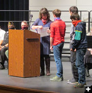 Patriots Pen Youth Essay Awards. Photo by Dawn Ballou, Pinedale Online.