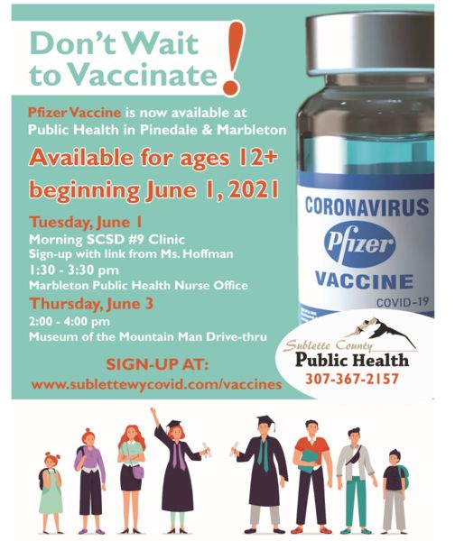 Don't wait, vaccinate. Photo by Sublette County Public Health.