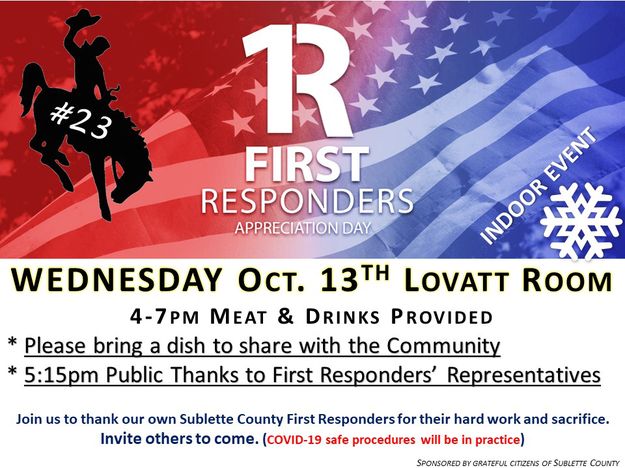 First Responders Appreciation Day Oct 13th. Photo by .