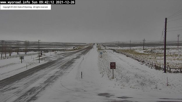 US 189 north of Marbleton . Photo by WYDOT webcam.