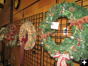 Wreaths on display. Photo by Dawn Ballou, Pinedale Online.