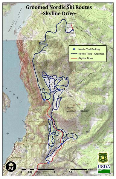 Nordic Ski Trail Map. Photo by Sublette County Rec Board.