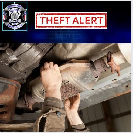 Catalytic Converter thefts increasing. Photo by Sublette County Sheriff's Office.