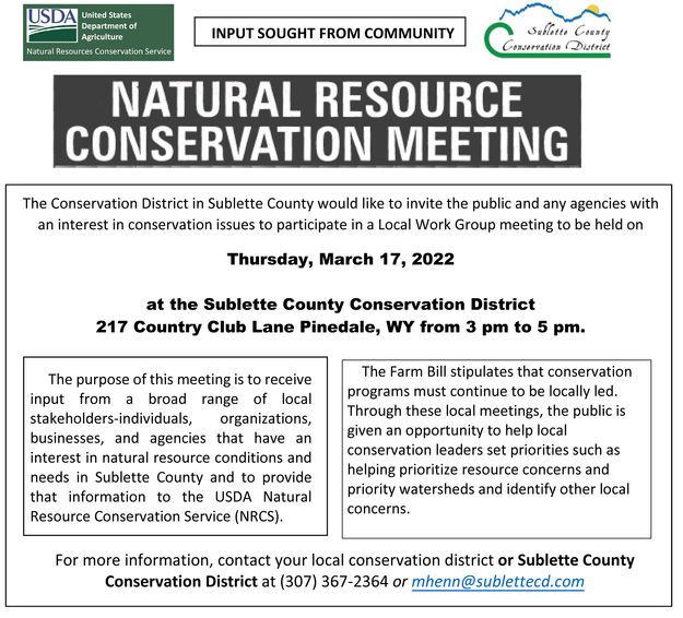 Public Meeting March 17 2022. Photo by Sublette County Conservation Distsrit.