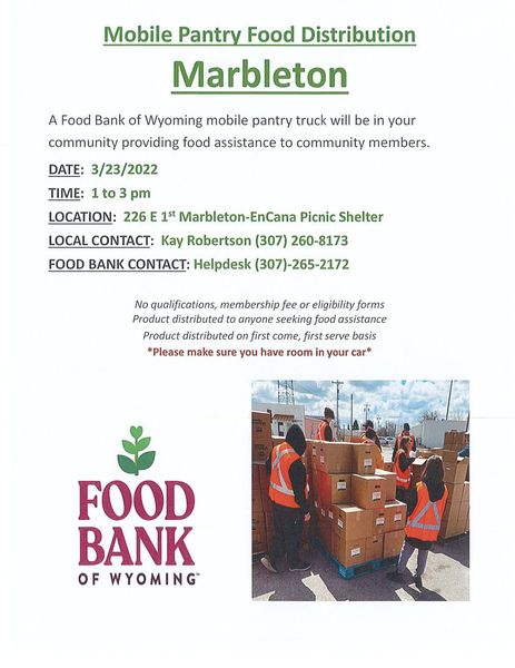 Food distribution in Marbleton. Photo by .