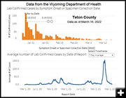 Teton County COVID-19 cases. Photo by Wyoming Department of Health.