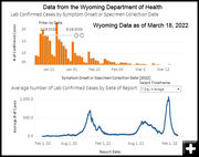 Wyoming COVID-19 cases. Photo by Wyoming Department of Health.
