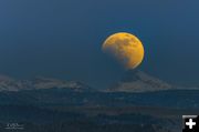 Eclipse Moon Over Temple Peak. Photo by Dave Bell.