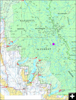 Area location map. Photo by Bridger-Teton National Forest.