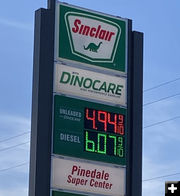 Diesel over $6 per gallon in Pinedale. Photo by Pinedale Online.