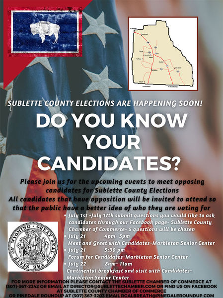 Candidate forum July 21. Photo by Sublette County Chamber of Commerce.
