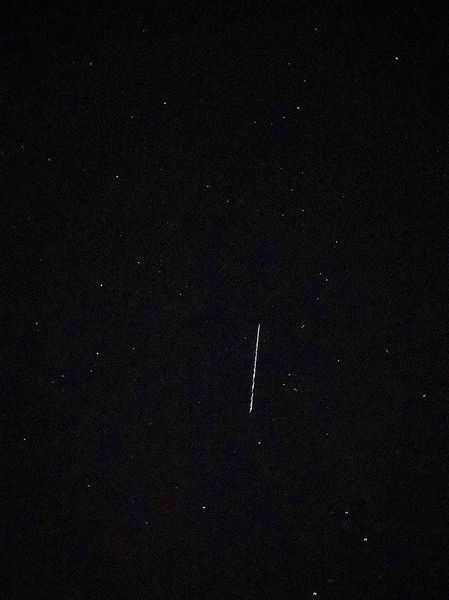 Starlink over Pinedale July 24, 2022. Photo by Bob Rule.