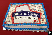 Centennial cake. Photo by Dawn Ballou, Pinedale Online.