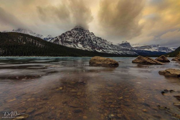 Mt. Chephren At Water Fowl Lake. Photo by Dave Bell.