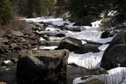 Creek, Boulders and Snow. Photo by Dave Bell.