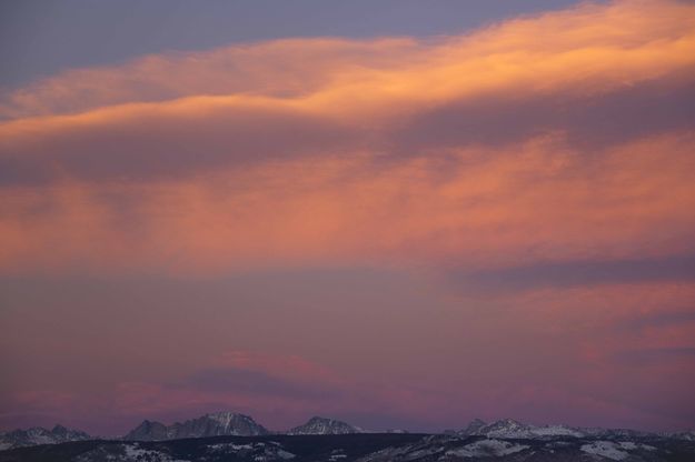 Spectacular Alpenglow. Photo by Dave Bell.