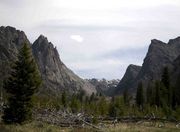 Forlorn Pinnacle (left) In Clear Creek Canyon. Photo by Dave Bell.
