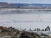 View East Across Frozen Fremont Lake. Photo by Dave Bell.