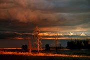 Yellowstone Sunset and Storm Clouds. Photo by Dave Bell.
