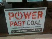Power Past Coal--Political Statement In Sand Point. Photo by Dave Bell.