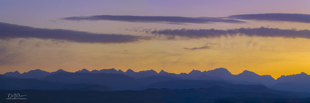 Sunrise Panorama--Northern Range. Photo by Dave Bell.