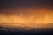 Sunset Virga Over north summit of McDougall Peak/Wyoming Range. Photo by Dave Bell.