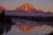 Mt. Moran Reflection In Oxbow--Grand Teton National Park. Photo by Dave Bell.