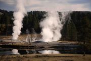 Steaming Pots At Yellowstone River. Photo by Dave Bell.