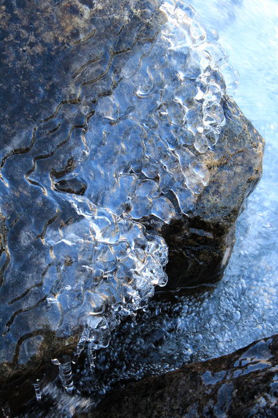 4/7/2012 - Icy Splashes. Photo by Fred Pflughoft.