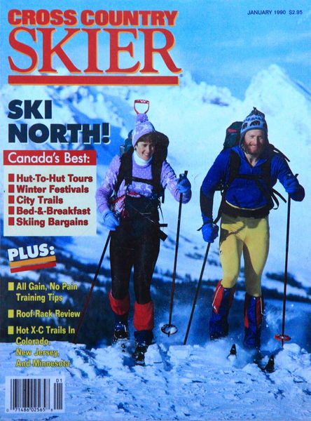 Cover of Cross Country Skier Magazine / January 1990. Photo by Fred Pflughoft.
