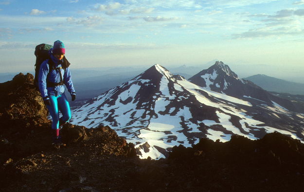 Summit of South Sister / Three Sisters Wilderness / Oregon / circa 1988. Photo by Fred Pflughoft.