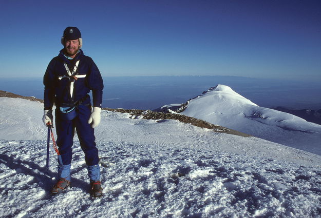 Fred on top of Mt. Rainier / Washington / circa 1983. Photo by Fred Pflughoft.