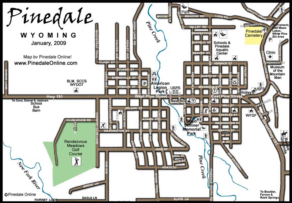 Pinedale Town Map