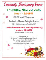 Community Thanksgiving Dinner Nov. 27