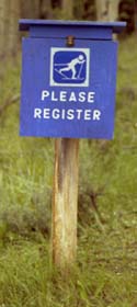 Registration boxes are located at ski trail heads